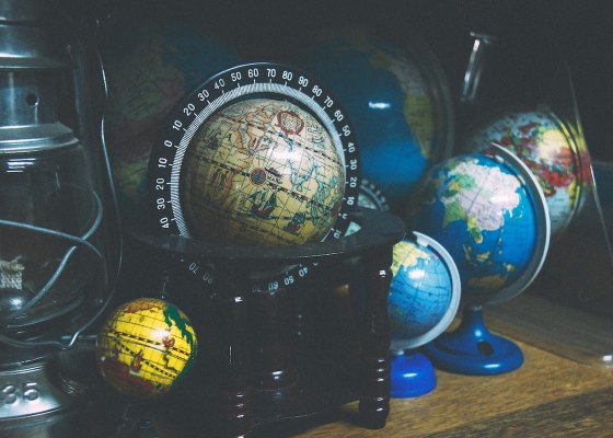 A selection of different sized globes