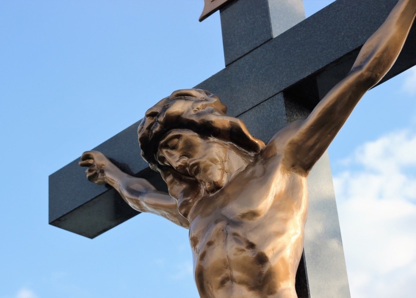Jesus on the cross statue